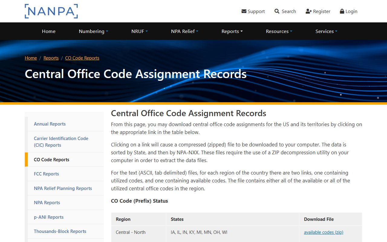 NANPA central office code assignment records for checking Goldsboro prefixes