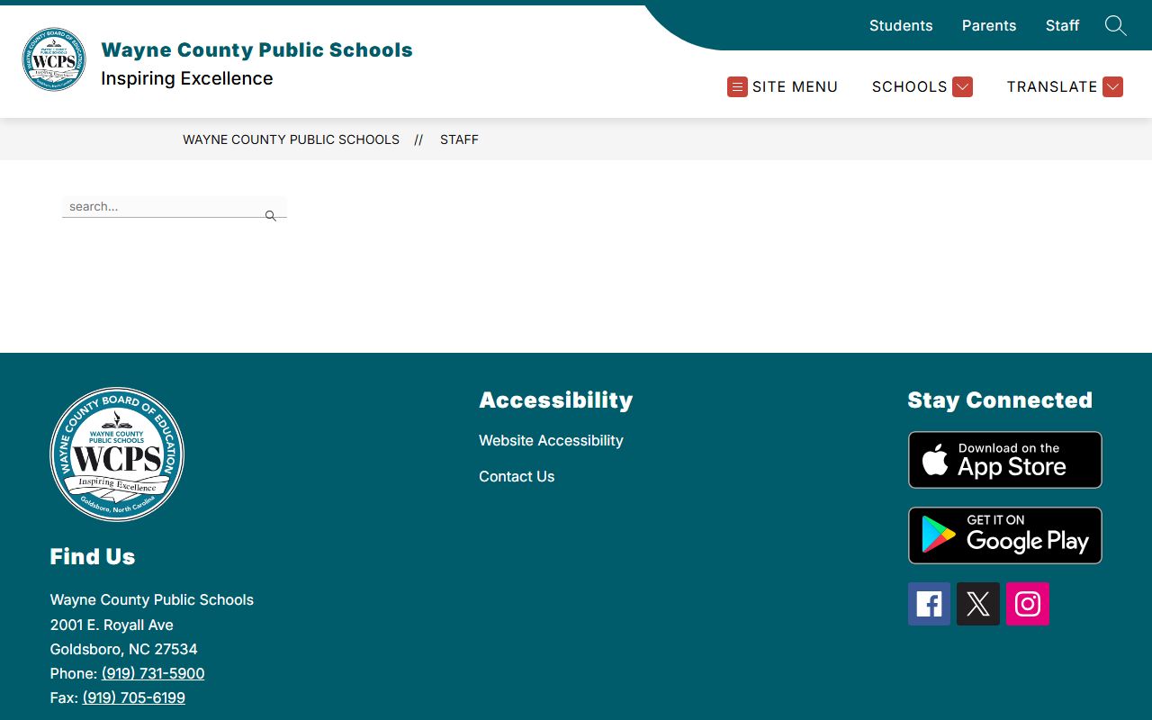 Goldsboro phone numbers Wayne County Public Schools staff search